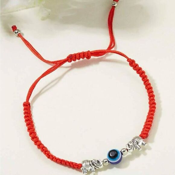 5 for $25  Evil Eye 🧿 Elephants 🐘 String Bracelet - Picture 3 of 6